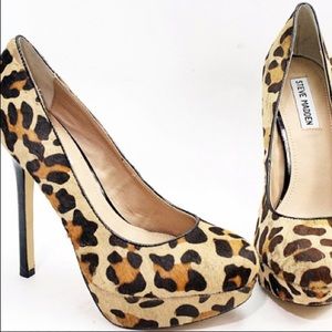 Steve Madden Bevv-L Leopard Print Platform Heels